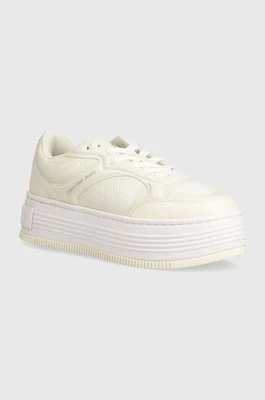 Calvin Klein Jeans sneakersy BOLD PLATF LOW LACE MIX IN MTL kolor biały YW0YW01471