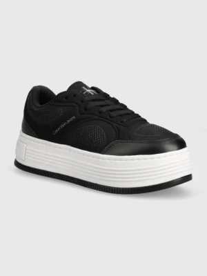 Calvin Klein Jeans sneakersy BOLD PLATF LOW LACE MIX IN MTL kolor czarny YW0YW01471