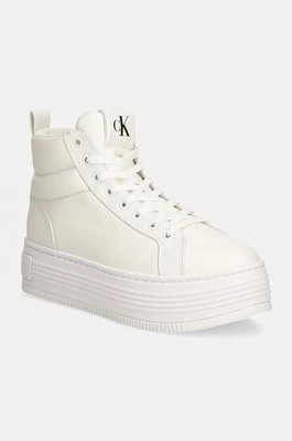 Calvin Klein Jeans sneakersy BOLD PLATF MID OH MG LTH kolor biały YW0YW01583