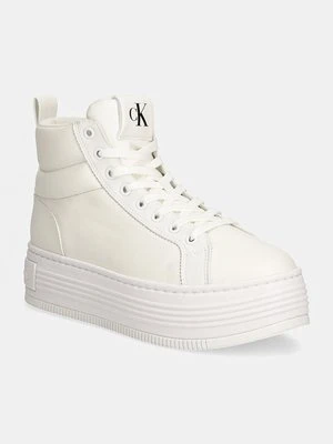 Zdjęcie produktu Calvin Klein Jeans sneakersy BOLD PLATF MID OH MG LTH kolor biały YW0YW01583