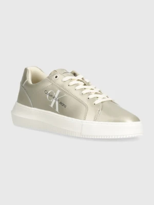 Calvin Klein Jeans sneakersy CHUNKY CUPSOLE LACEUP LTH ML MTL złoty