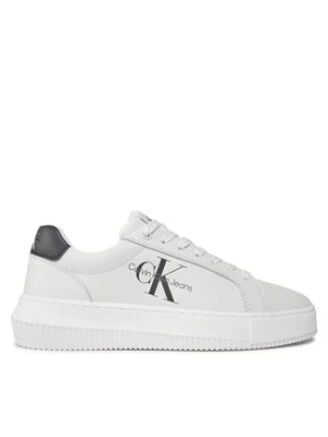 Calvin Klein Jeans Sneakersy Chunky Cupsole Laceup Mon Lth Wn YW0YW00823 Biały