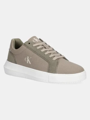 Calvin Klein Jeans sneakersy CHUNKY CUPSOLE MG CANVAS męskie kolor zielony YM0YM01219