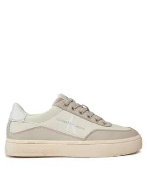 Calvin Klein Jeans Sneakersy Classic Cupsole Low Lace Lth Ml YW0YW01296 Beżowy