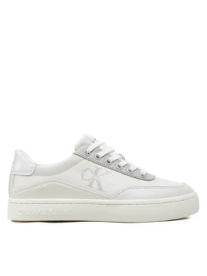 Calvin Klein Jeans Sneakersy Classic Cupsole Low Lace Lth Ml YW0YW01527 Biały