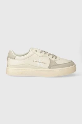 Calvin Klein Jeans sneakersy CLASSIC CUPSOLE LOW LTH ML FAD kolor beżowy YM0YM00885
