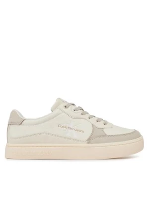 Calvin Klein Jeans Sneakersy Classic Cupsole Low Lth Ml Fad YM0YM00885 Beżowy