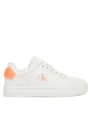 Calvin Klein Jeans Sneakersy Classic Cupsole Ru Patch Lth Wn YW0YW01845 Biały