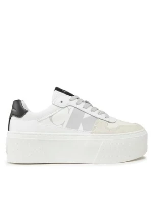 Calvin Klein Jeans Sneakersy Cupsole Flatform Mix Lth Wn YW0YW01227 Biały