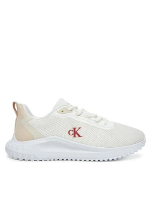 Calvin Klein Jeans Sneakersy Eva Runner L-Up Mix Mesh Logo Ck YW0YW01851 Biały