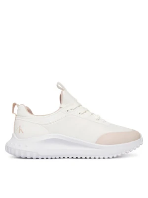 Calvin Klein Jeans Sneakersy Eva Runner Laceup Sock Mat Mix YW0YW02064 Biały