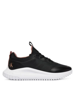 Calvin Klein Jeans Sneakersy Eva Runner Laceup Sock Mat Mix YW0YW02064 Czarny
