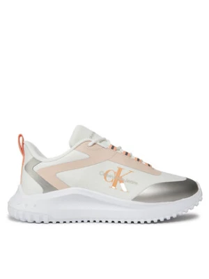 Calvin Klein Jeans Sneakersy Eva Runner Low Lace Mix Ml Wn YW0YW01442 Beżowy