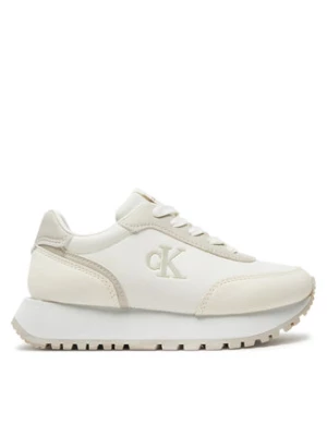 Calvin Klein Jeans Sneakersy Low Cut Lace-Up Sneaker V3A9-81004-1269 M Écru