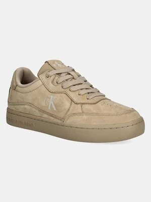 Calvin Klein Jeans sneakersy nubukowe CLASSIC CUPSOLE WAVE MG CS kolor beżowy YM0YM01256