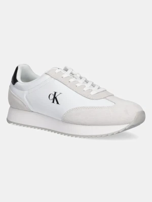 Calvin Klein Jeans sneakersy RETRO RUNNER LACE UP NY-SU męskie kolor beżowy YM0YM01325
