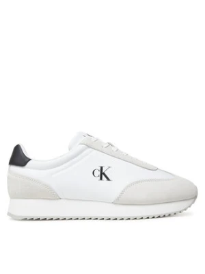 Calvin Klein Jeans Sneakersy Retro Runner Lace Up Ny-Su YM0YM01325 Biały