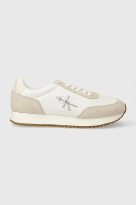 Calvin Klein Jeans sneakersy RETRO RUNNER LOW LACE NY ML kolor beżowy YW0YW01326