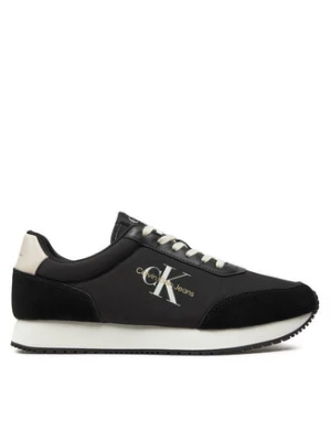 Calvin Klein Jeans Sneakersy Retro Runner Low Mix Mtl YM0YM01032 Czarny