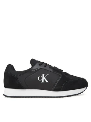 Calvin Klein Jeans Sneakersy Retro Runner Sock Lace Up Ny-Su YM0YM01326 Czarny