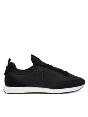 Calvin Klein Jeans Sneakersy Retro Runner Sock Laceup Mix YM0YM01414 Czarny