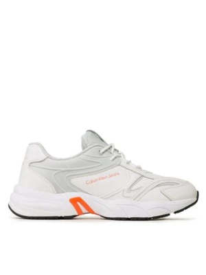 Calvin Klein Jeans Sneakersy Retro Tennis High/Low Frequency YM0YM00637 Biały