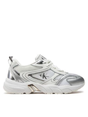 Calvin Klein Jeans Sneakersy Retro Tennis Low Lace Mh Ml Mr YW0YW01381 Biały