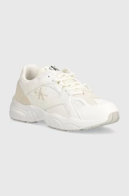 Calvin Klein Jeans sneakersy RETRO TENNIS LOW LACE MIX ML kolor biały YW0YW01528