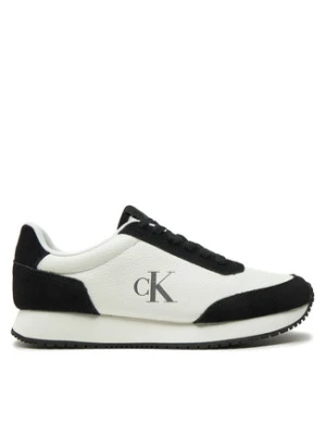 Calvin Klein Jeans Sneakersy Runner Laceup Low Mix Mg YW0YW01798 Biały