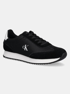 Calvin Klein Jeans sneakersy RUNNER LACEUP MG NYLON MIX damskie kolor czarny YW0YW01828