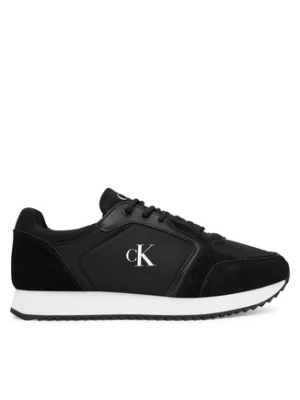 Calvin Klein Jeans Sneakersy Runner Laceup Sock Mg Nylon Mix YW0YW01644 Czarny