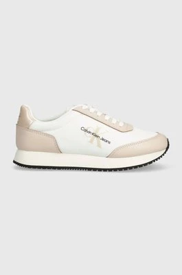 Calvin Klein Jeans sneakersy RUNNER LOW LACE MIX ML MET kolor beżowy YW0YW01370