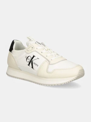 Calvin Klein Jeans sneakersy RUNNER SOCK LACEUP ML LTH kolor biały YW0YW01616