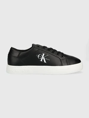 Calvin Klein Jeans sneakersy skórzane Classic Cupsole Laceup Low kolor czarny YM0YM00491