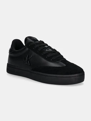 Calvin Klein Jeans sneakersy skórzane CLASSIC CUPSOLE LOW kolor czarny YM0YM01272