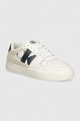 Calvin Klein Jeans sneakersy skórzane CLASSIC CUPSOLE LOW NBS kolor biały YW0YW01520