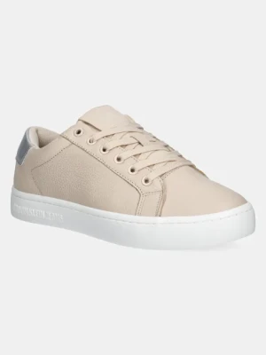 Calvin Klein Jeans sneakersy skórzane CLASSIC CUPSOLE LOW OHB kolor beżowy YW0YW01799