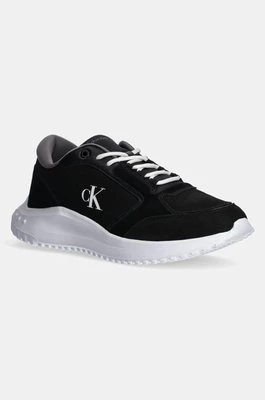 Calvin Klein Jeans sneakersy skórzane EVA RUNNER LOW MG WMM kolor czarny YM0YM01145