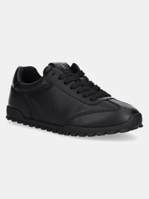 Calvin Klein Jeans sneakersy skórzane LOW PROFILE RUNNER damskie kolor czarny YW0YW01751