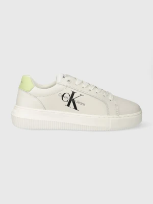 Calvin Klein Jeans sneakersy skórzane YW0YW00823 CHUNKY CUPSOLE MONOLOGO W