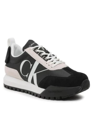 Calvin Klein Jeans Sneakersy Toothy Runner Laceup Mix Pearl YW0YW01100 Czarny