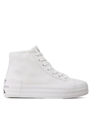 Calvin Klein Jeans Sneakersy Vulc Flatform Bold Essential YW0YW01031 Biały