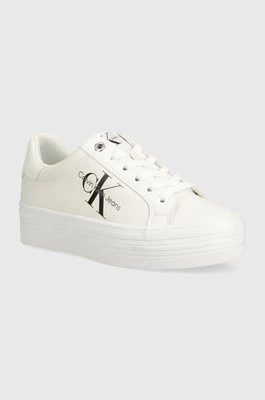 Calvin Klein Jeans sneakersy VULC FLATFORM LACEUP kolor biały YW0YW00847
