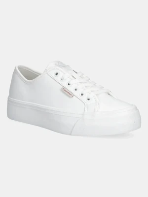 Calvin Klein Jeans sneakersy VULC FLATFORM LTH damskie kolor biały YW0YW01886