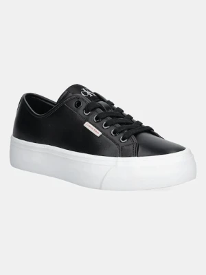 Calvin Klein Jeans sneakersy VULC FLATFORM LTH damskie kolor czarny YW0YW01886