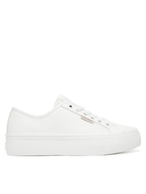 Calvin Klein Jeans Sneakersy Vulc Flatform Lth YW0YW01886 Biały