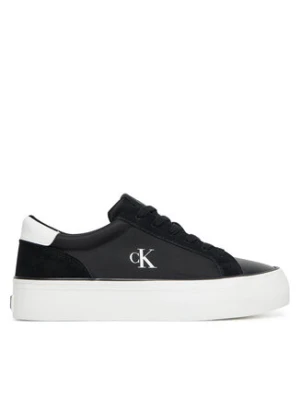 Calvin Klein Jeans Sneakersy Vulc Flatform Mg Nylon Mix YW0YW01896 Czarny