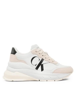 Calvin Klein Jeans Sneakersy Wedge Runner Mix Lth Wn YW0YW01099 Beżowy