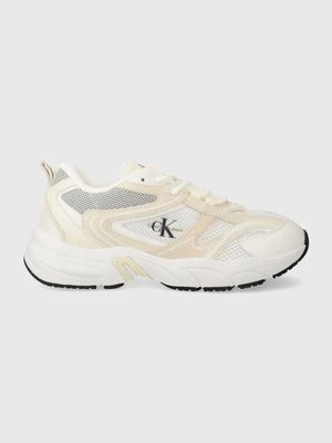 Calvin Klein Jeans sneakersy YW0YW00891 RETRO TENNIS SU-MESH W kolor beżowy YW0YW00891