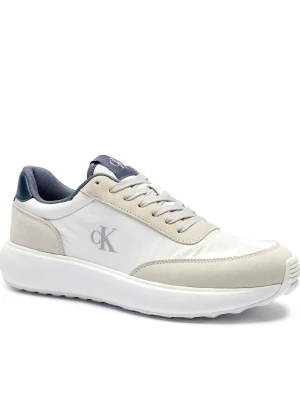 Calvin Klein Jeans Sneakersy | z dodatkiem skóry beżowy